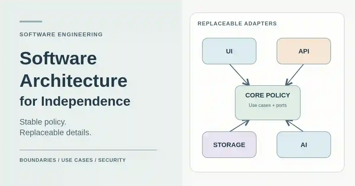 Software Architecture for Independence