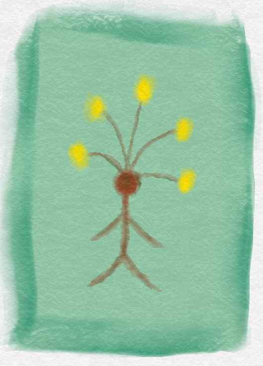 Droid, Card, Watercolour